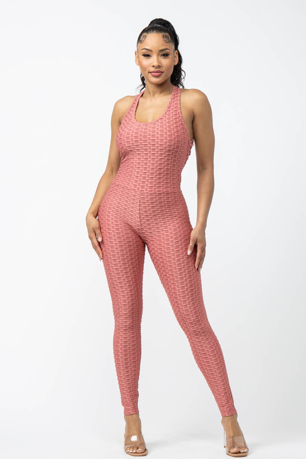 Well-in Vogue Sleeveless Cross Back Jumpsuit