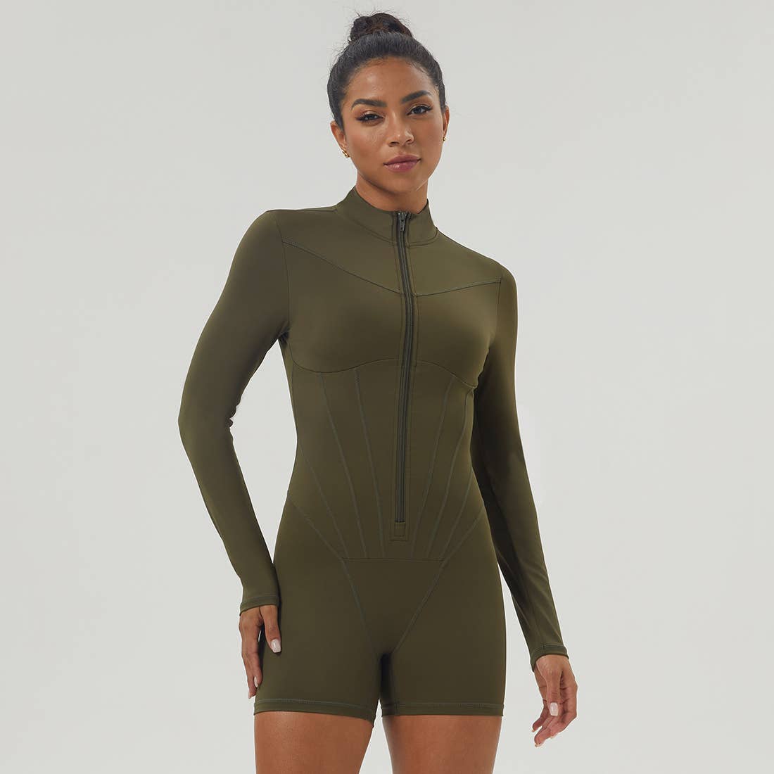 Well-in Vogue Elevate Half-Zip Long Sleeve Jumpsuit