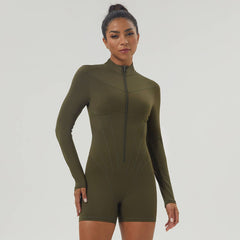 Well-in Vogue Elevate Half-Zip Long Sleeve Jumpsuit