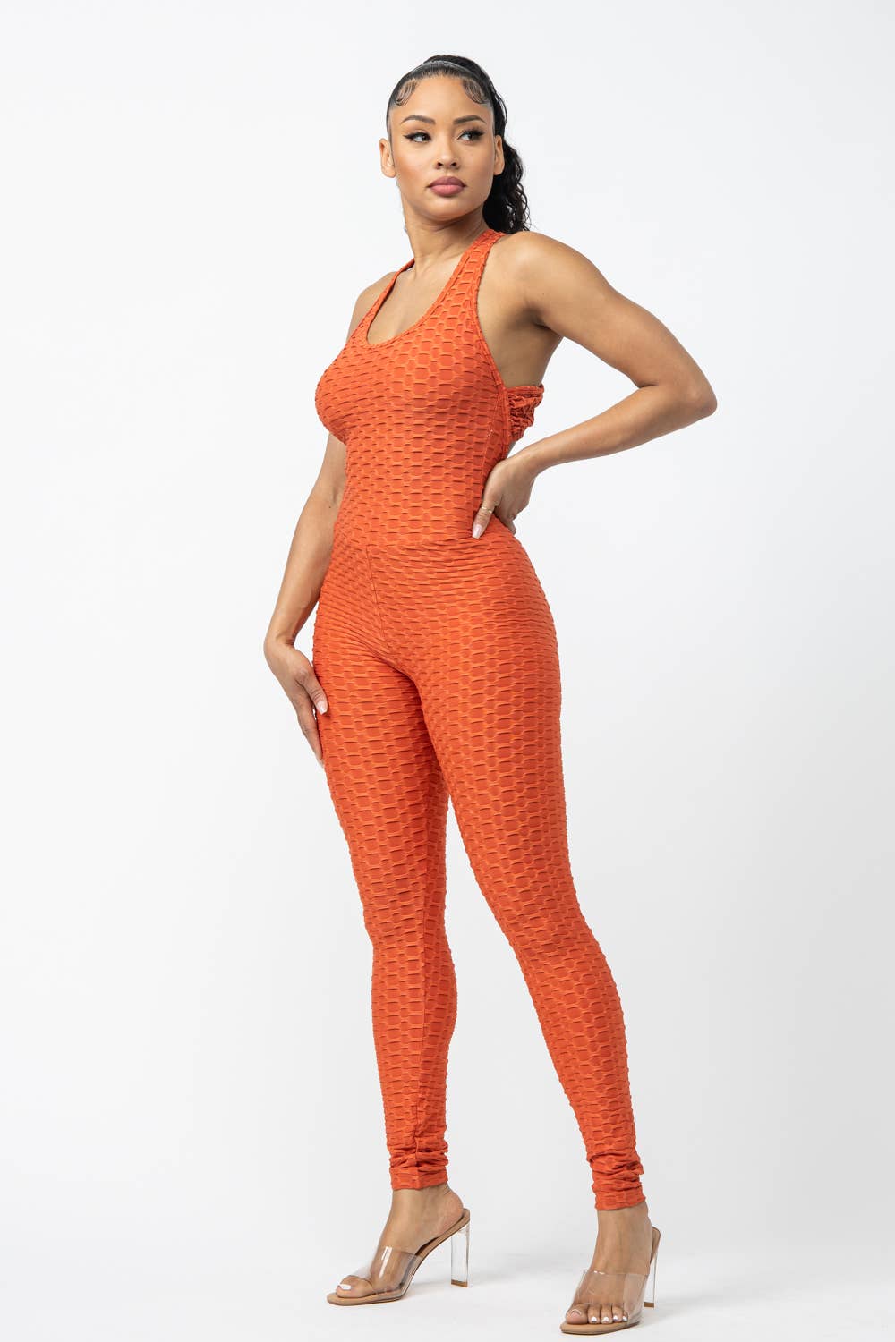 Well-in Vogue Sleeveless Cross Back Jumpsuit