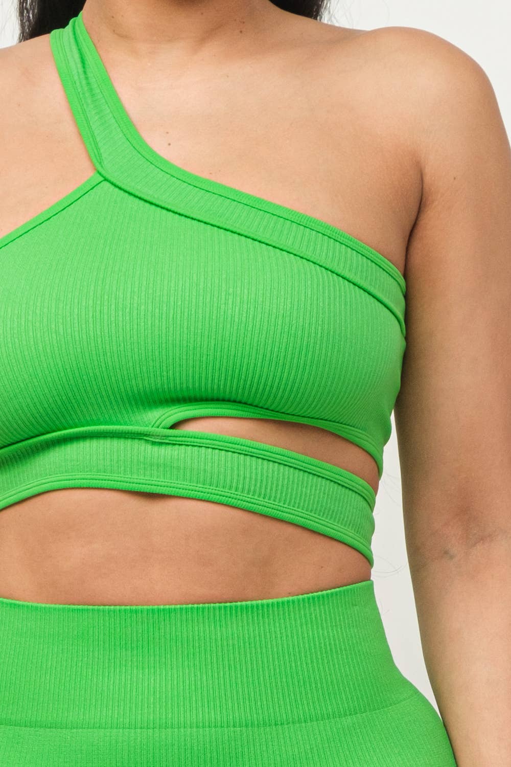 Well-in Vogue Cut Out One Shoulder Strap Top And Shorts Set