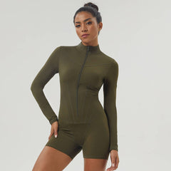 Well-in Vogue Elevate Half-Zip Long Sleeve Jumpsuit