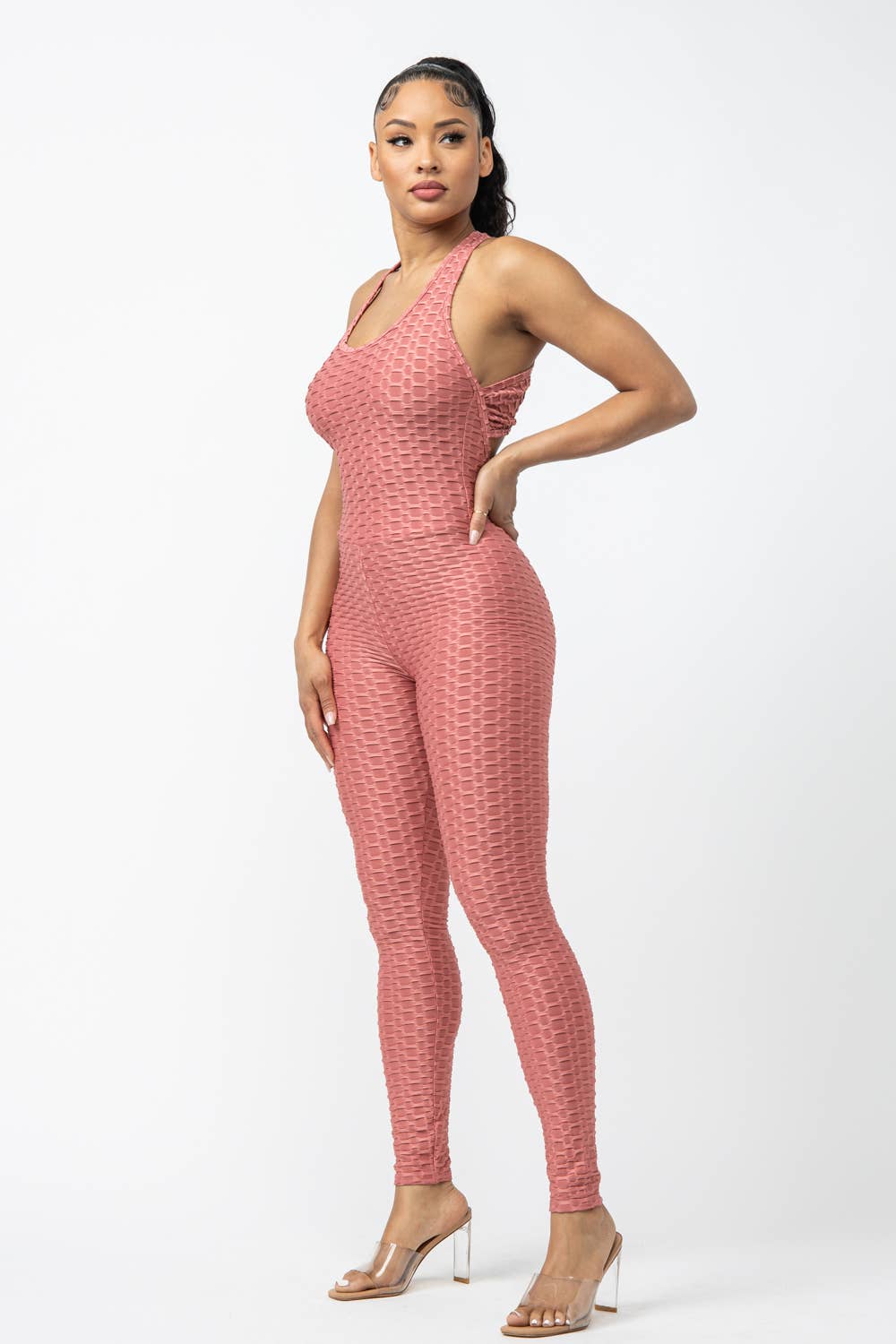 Well-in Vogue Sleeveless Cross Back Jumpsuit