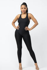Well-in Vogue Sleeveless Cross Back Jumpsuit