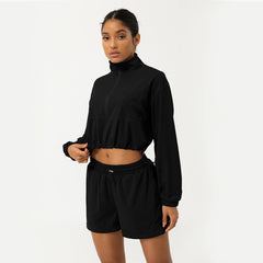 Well-in Vogue Momentum Half-Zip Shorts Set