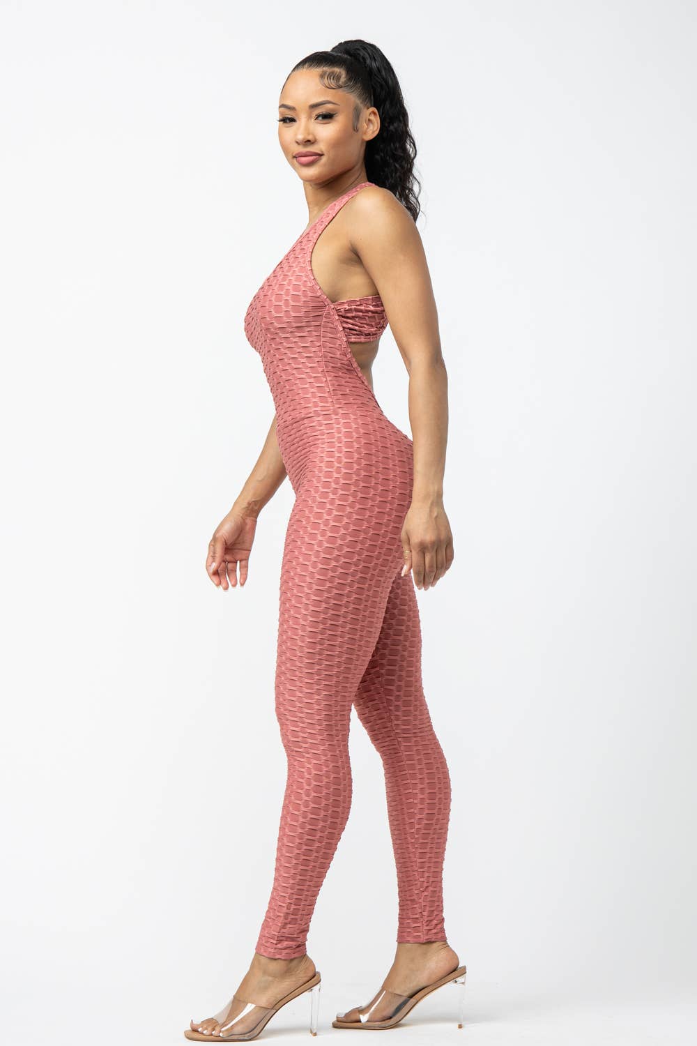 Well-in Vogue Sleeveless Cross Back Jumpsuit