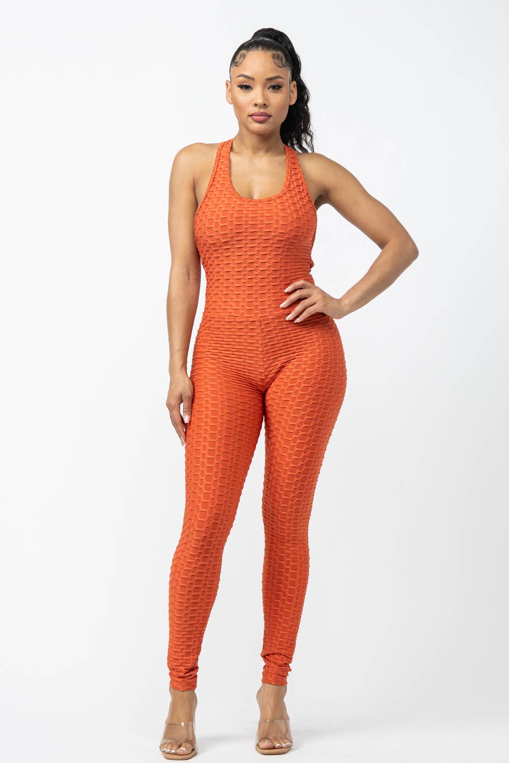 Well-in Vogue Sleeveless Cross Back Jumpsuit