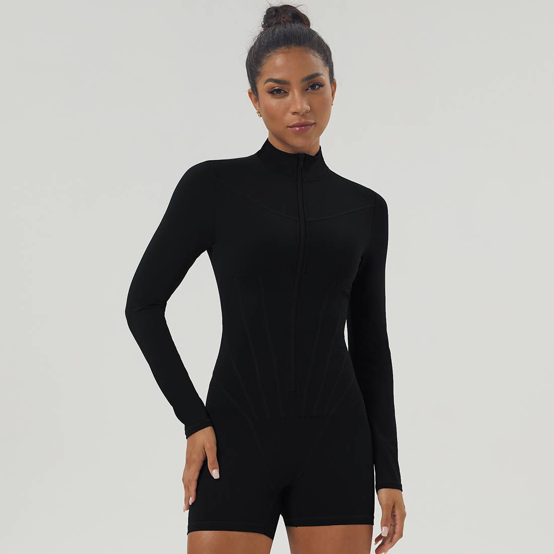 Well-in Vogue Elevate Half-Zip Long Sleeve Jumpsuit