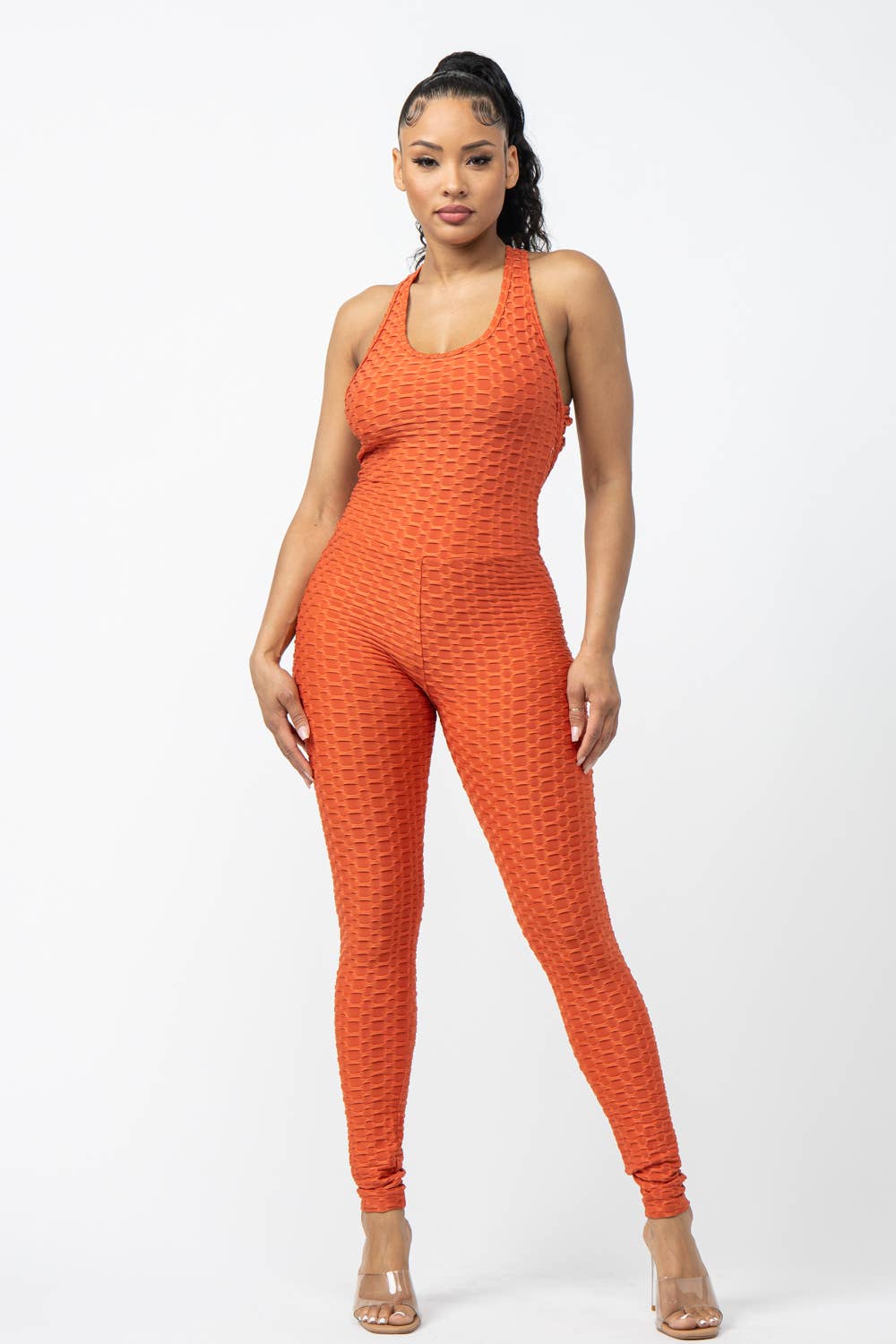 Well-in Vogue Sleeveless Cross Back Jumpsuit