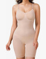 Well-in Vogue Waist Trainer Bodysuit for Women Tummy Control Shapewear Round Neck Seamless Butt Lifter Full Body Shaper