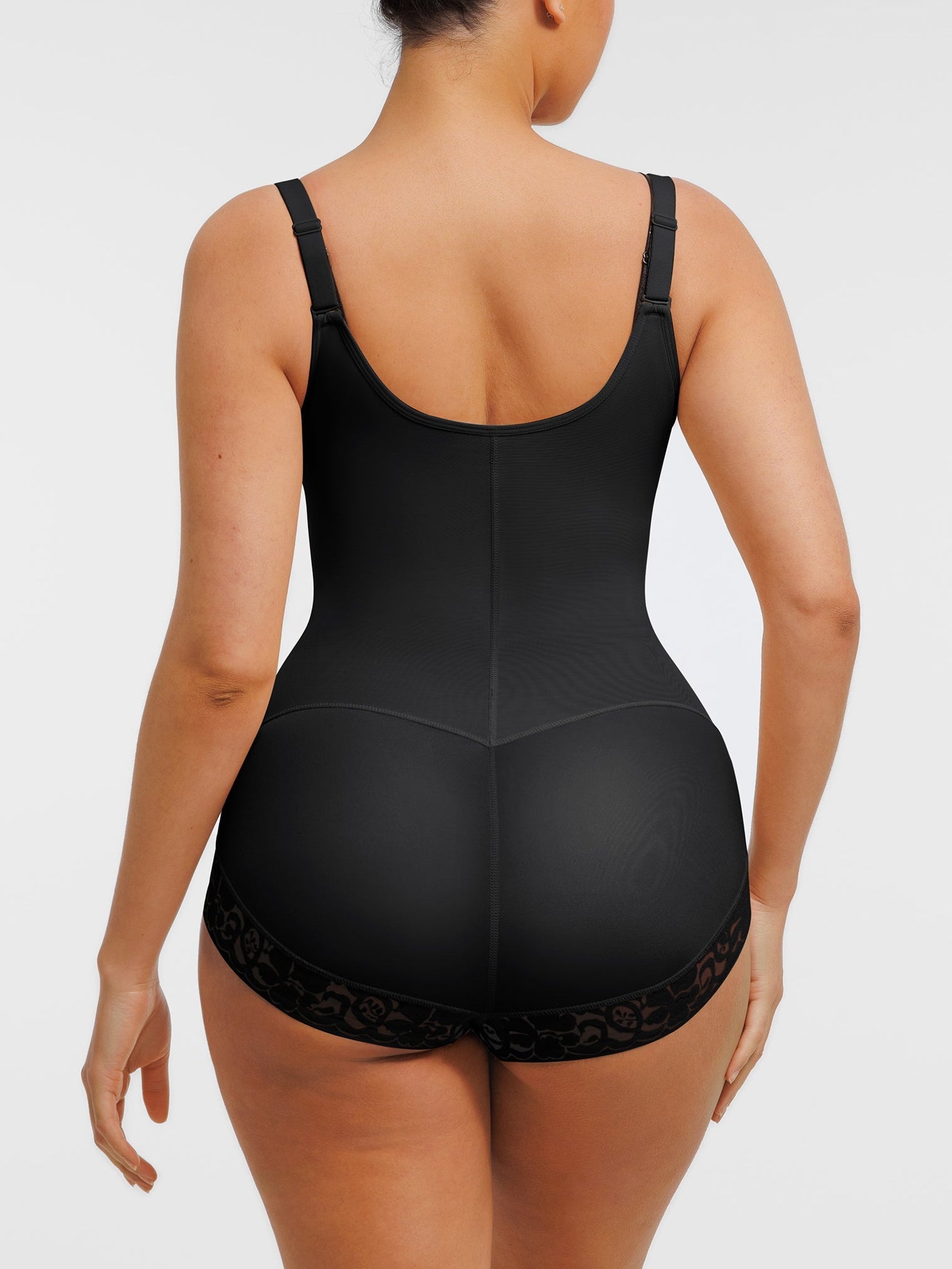Well-in Vogue U-shaped Bust Lifting Front Zipper Lace Shapewear