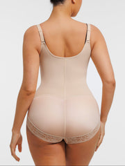 Well-in Vogue U-shaped Bust Lifting Front Zipper Lace Shapewear