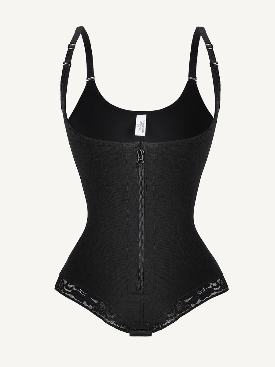 Well-in Vogue U-shaped Bust Lifting Front Zipper Lace Shapewear