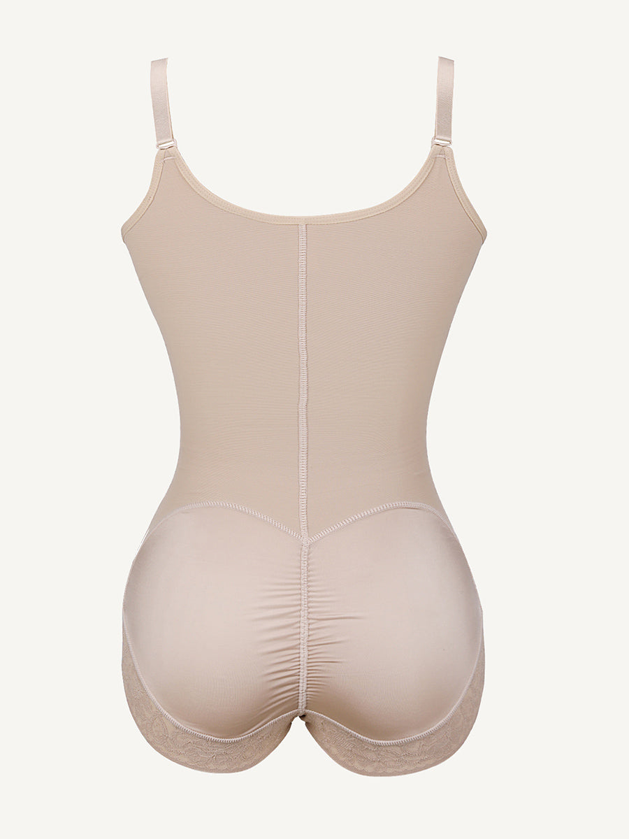 Well-in Vogue U-shaped Bust Lifting Front Zipper Lace Shapewear