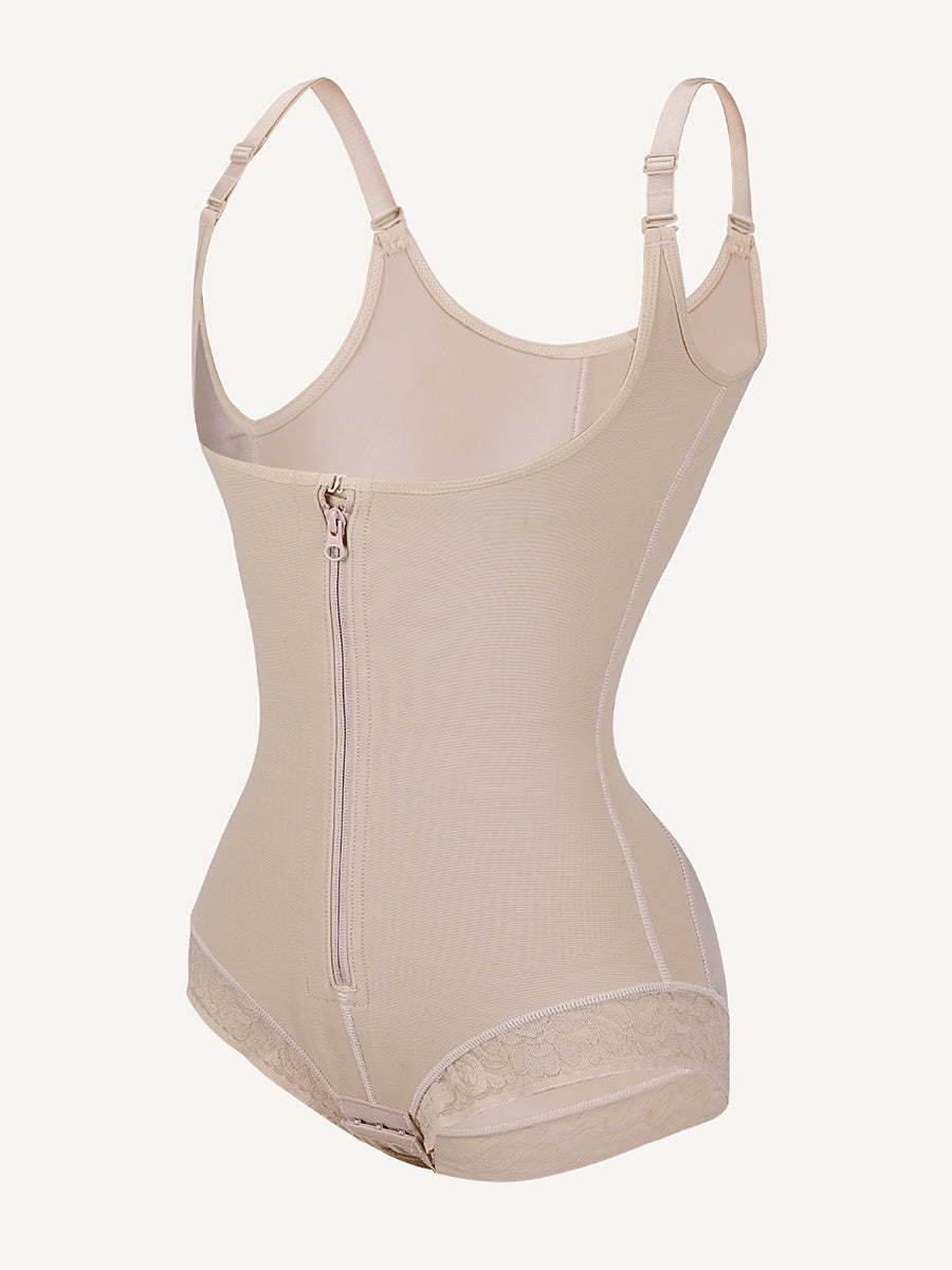 Well-in Vogue U-shaped Bust Lifting Front Zipper Lace Shapewear