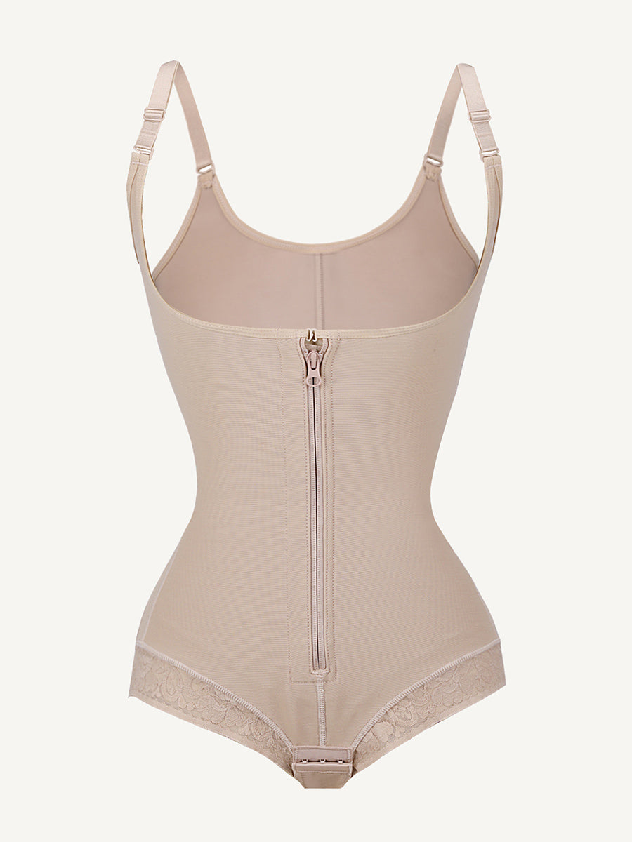Well-in Vogue U-shaped Bust Lifting Front Zipper Lace Shapewear