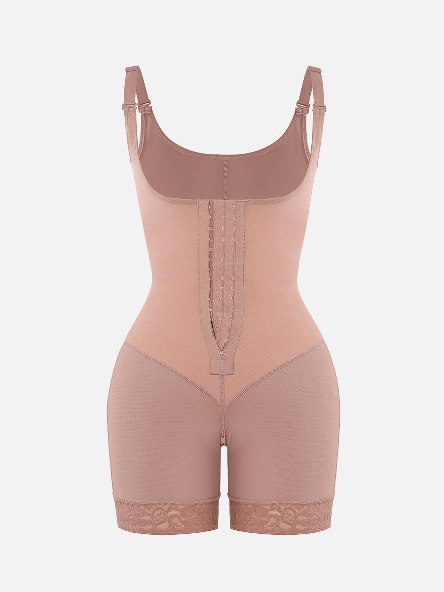 Well-in Vogue Breathable Latex Open Bust Tummy Control Firm Compression Shapewear
