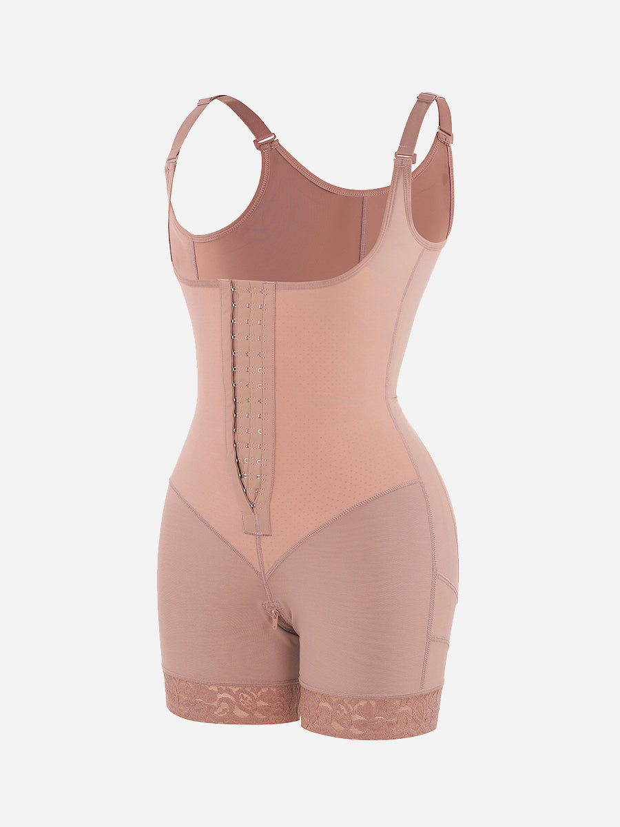 Well-in Vogue Breathable Latex Open Bust Tummy Control Firm Compression Shapewear