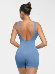 Well-in Vogue Round Neck Seamless Sexy U Back Shape Shapewear with Removable Cups