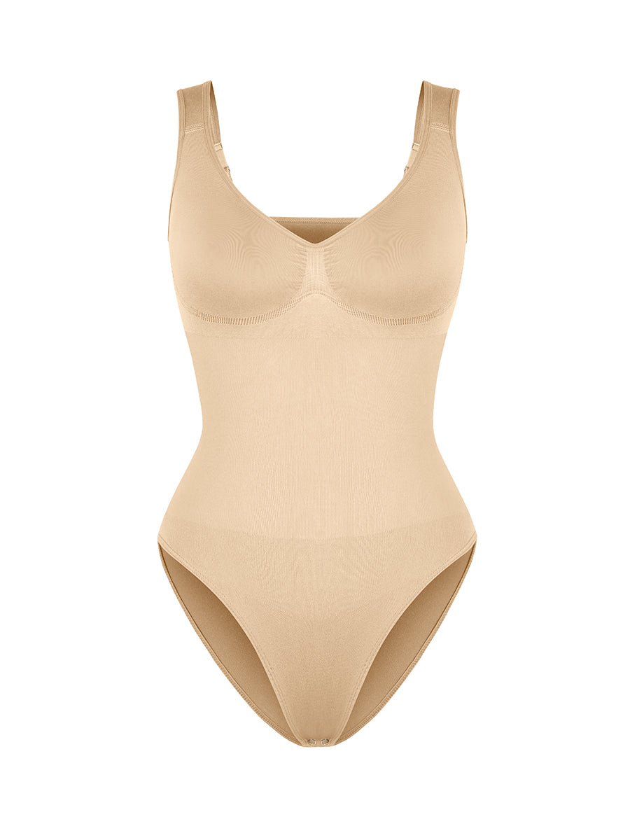 Well-in Vogue Seamless Diamond Neck Bust Support Waist Control Panty Bodysuit