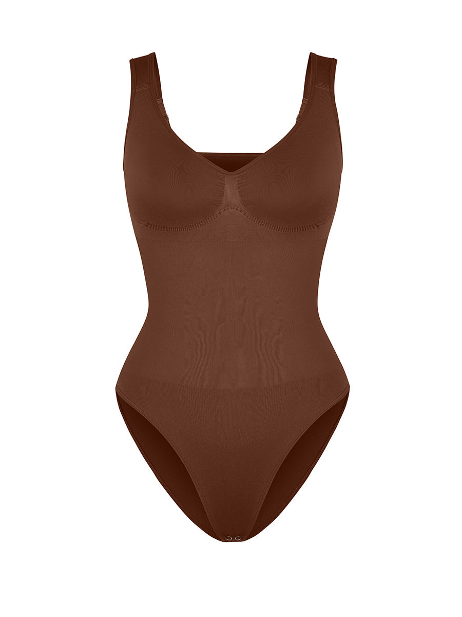 Well-in Vogue Seamless Diamond Neck Bust Support Waist Control Panty Bodysuit