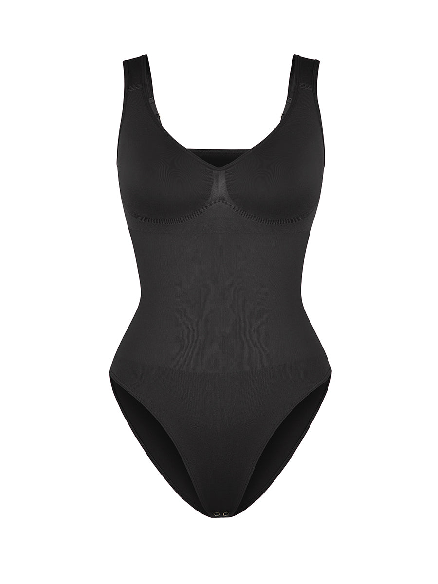 Well-in Vogue Seamless Diamond Neck Bust Support Waist Control Panty Bodysuit
