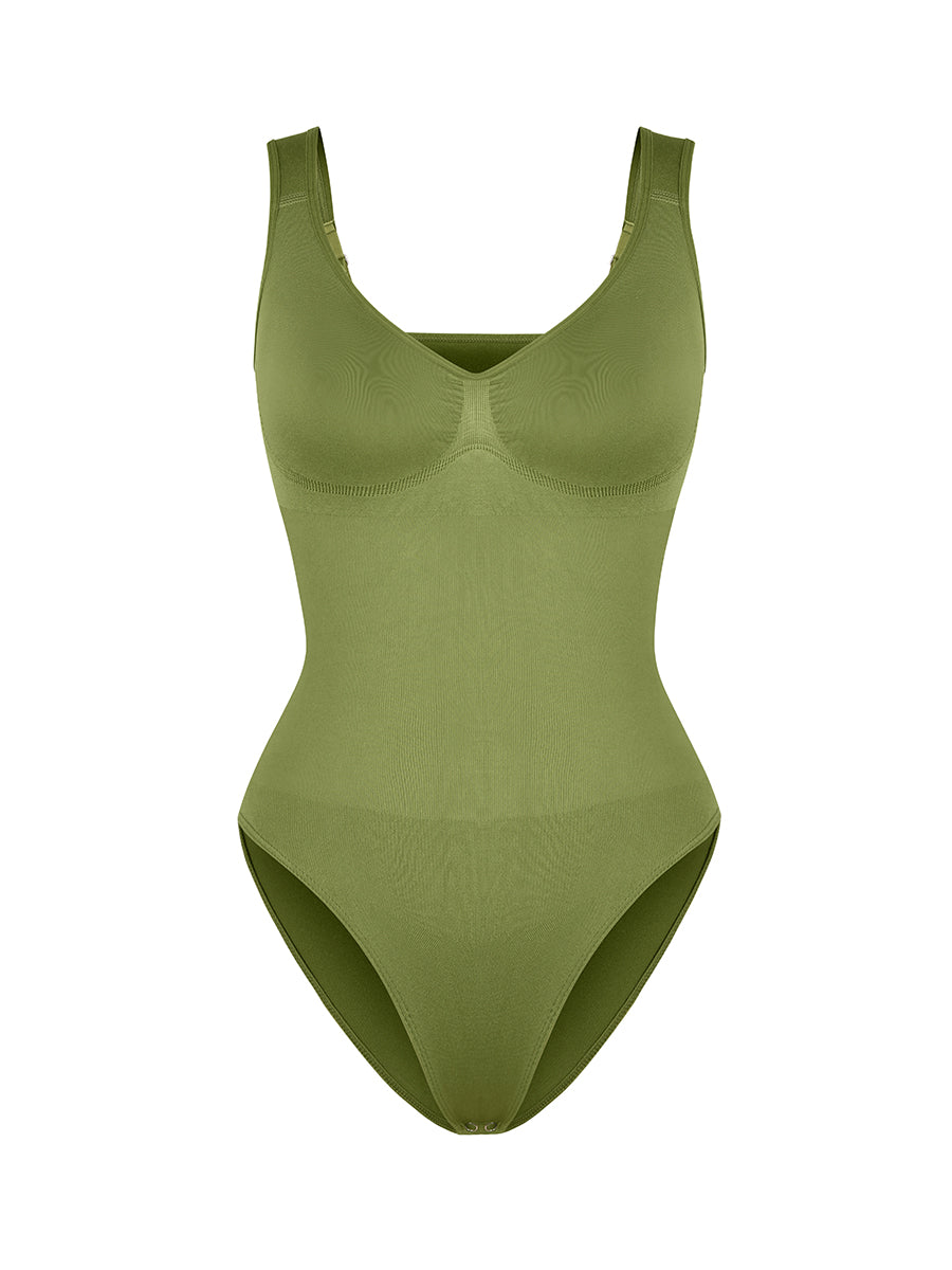 Well-in Vogue Seamless Diamond Neck Bust Support Waist Control Panty Bodysuit