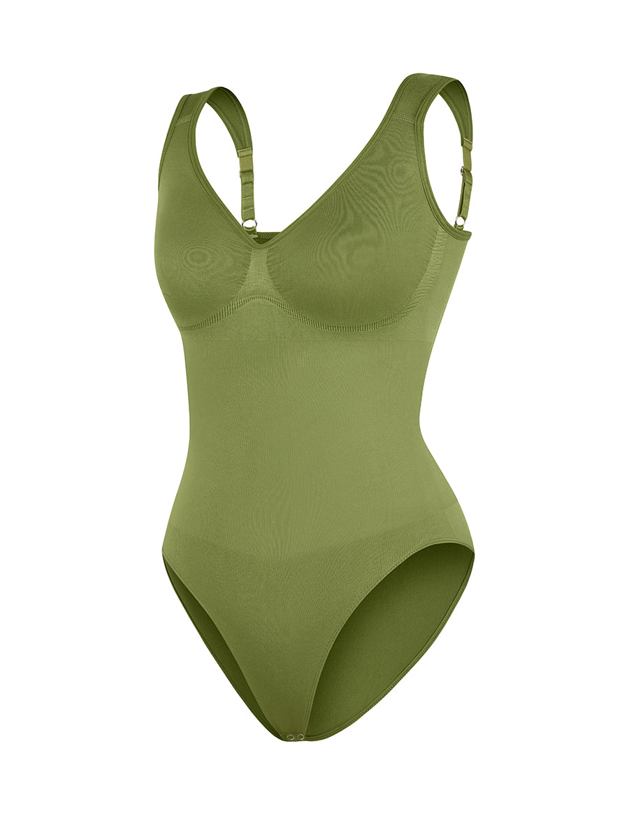 Well-in Vogue Seamless Diamond Neck Bust Support Waist Control Panty Bodysuit