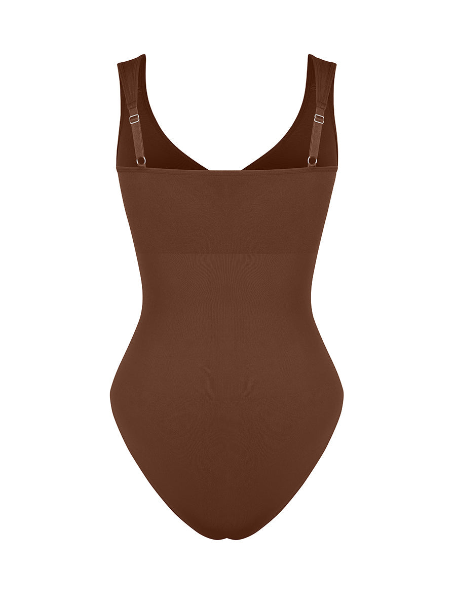 Well-in Vogue Seamless Diamond Neck Bust Support Waist Control Panty Bodysuit