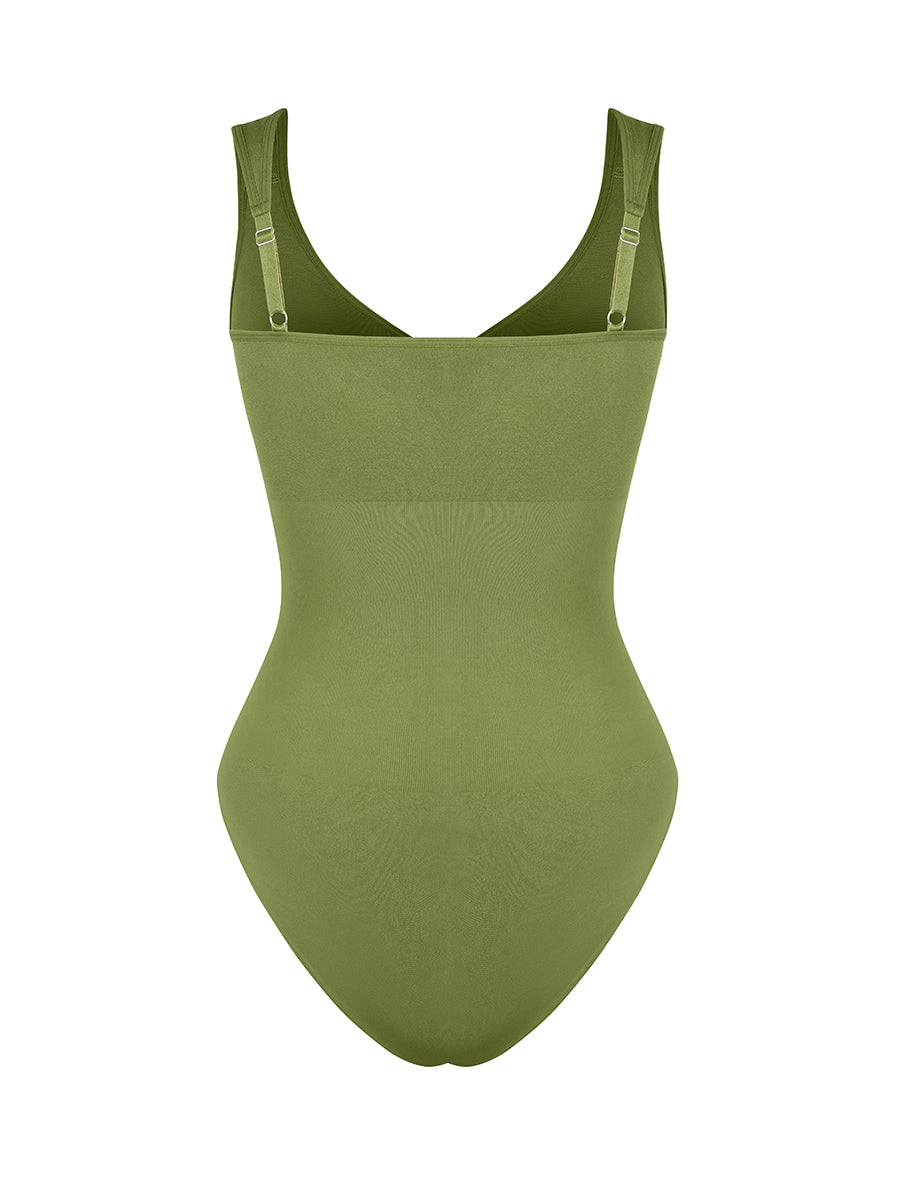 Well-in Vogue Seamless Diamond Neck Bust Support Waist Control Panty Bodysuit