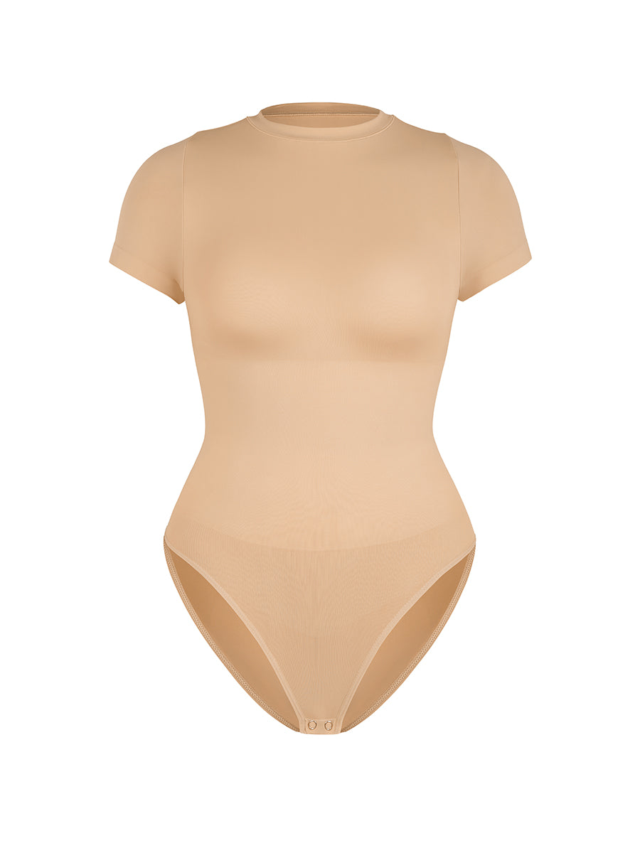 Well-in Vogue Seamless Short Sleeve Waist and abdomen Shaping Hip briefs Bodysuit