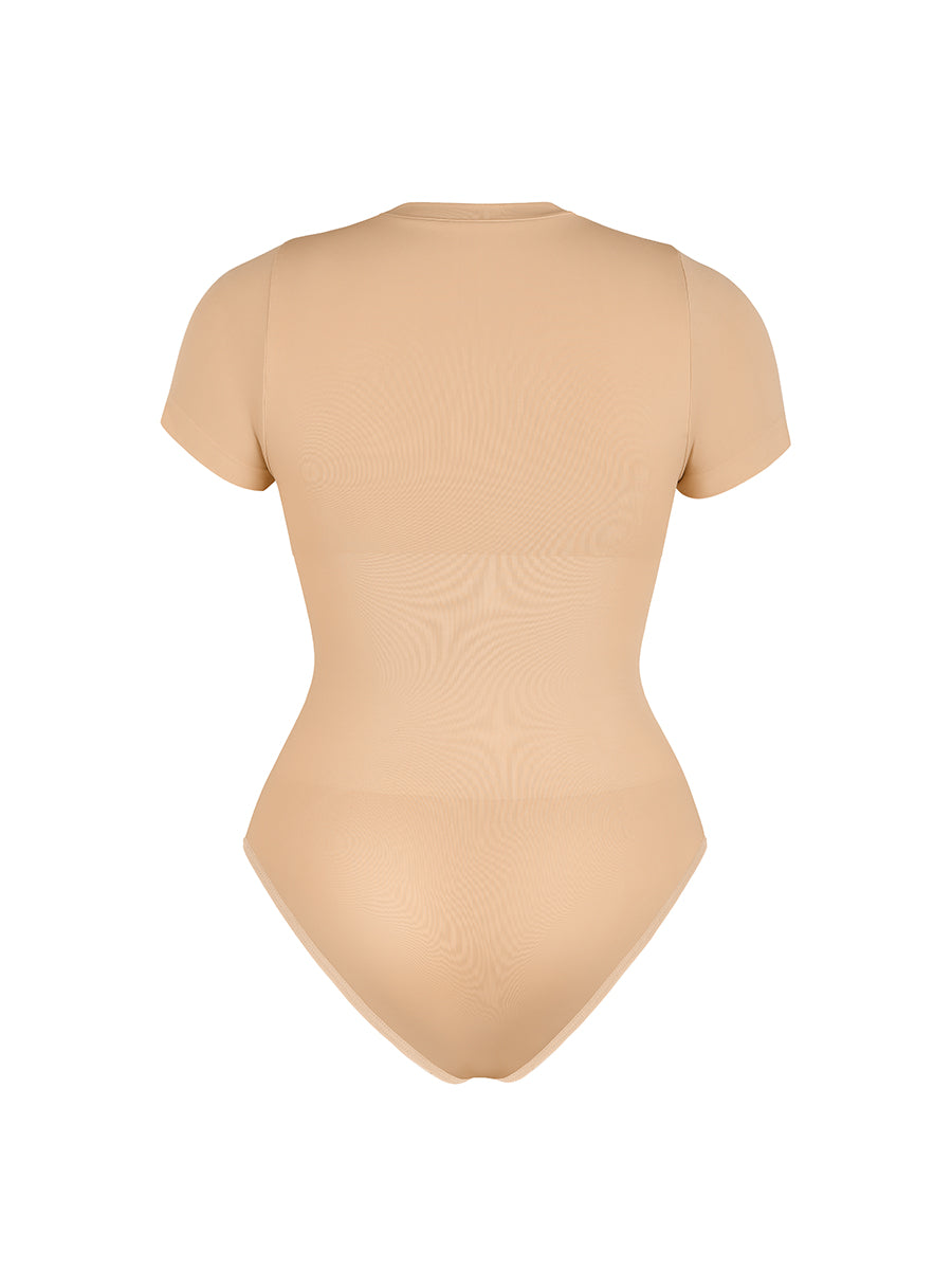 Well-in Vogue Seamless Short Sleeve Waist and abdomen Shaping Hip briefs Bodysuit