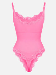 Well-in Vogue Seamless lace Cami Waist Abdomen Shaping Thong Bodysuit
