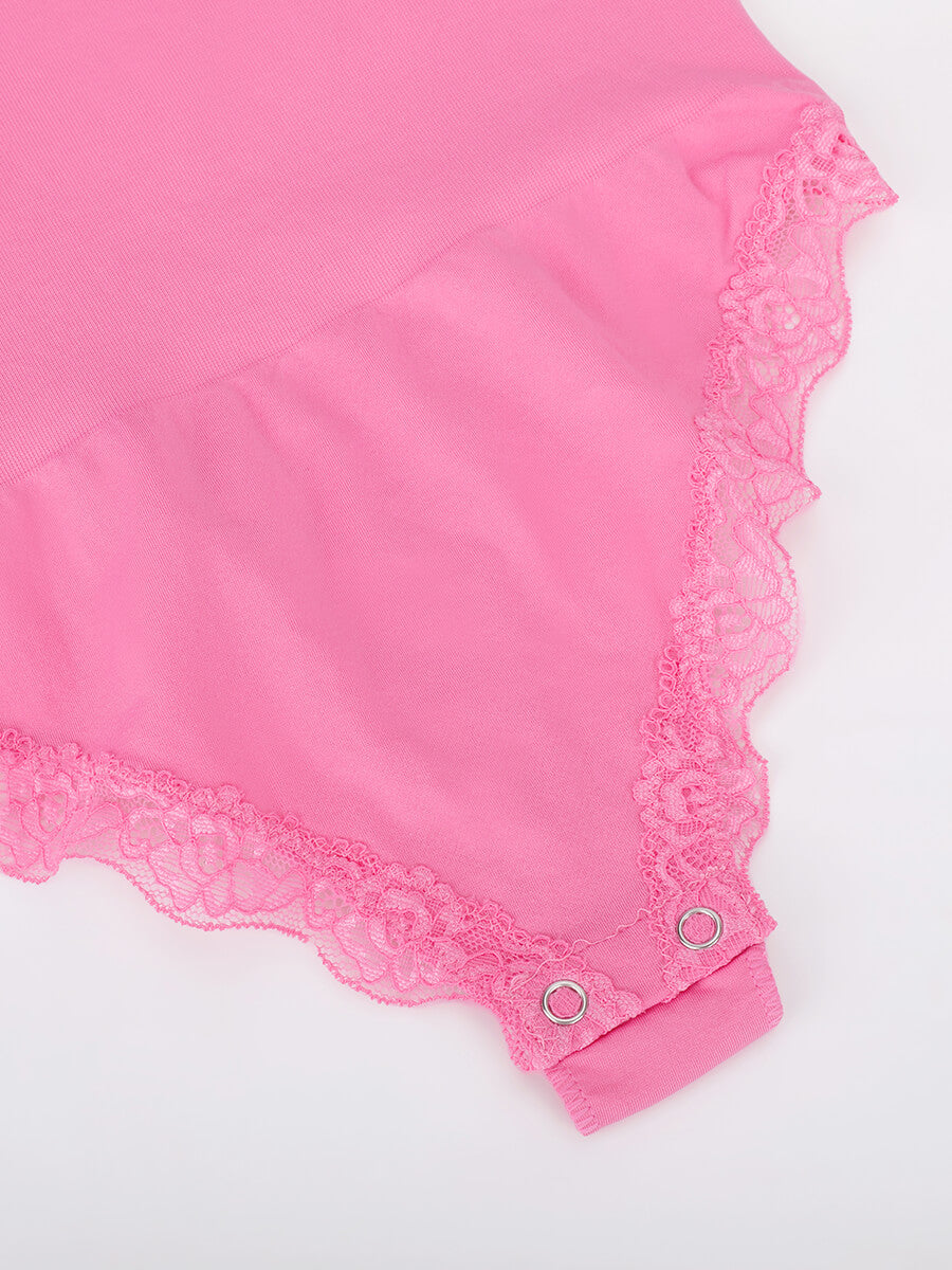 Well-in Vogue Seamless lace Cami Waist Abdomen Shaping Thong Bodysuit