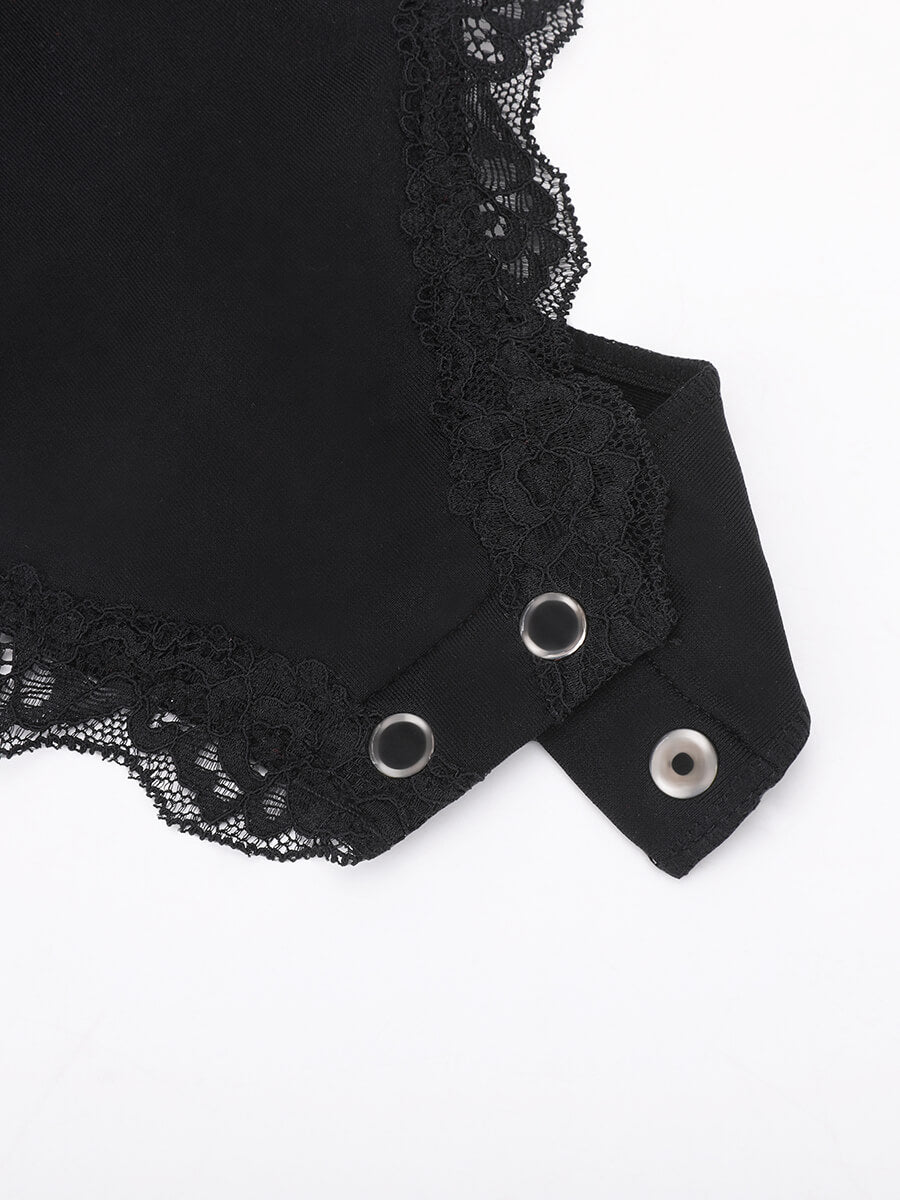 Well-in Vogue Seamless lace Cami Waist Abdomen Shaping Thong Bodysuit