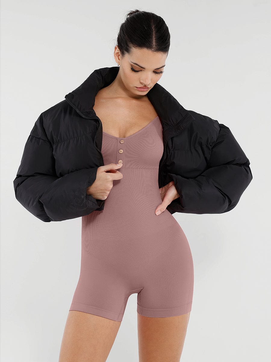 Well-in Vogue Seamless Bust Support Waist and Abdomen Shaping Butt Lifting Jumpsuit