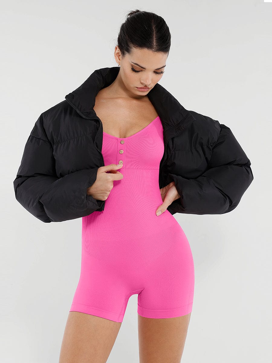 Well-in Vogue Seamless Bust Support Waist and Abdomen Shaping Butt Lifting Jumpsuit