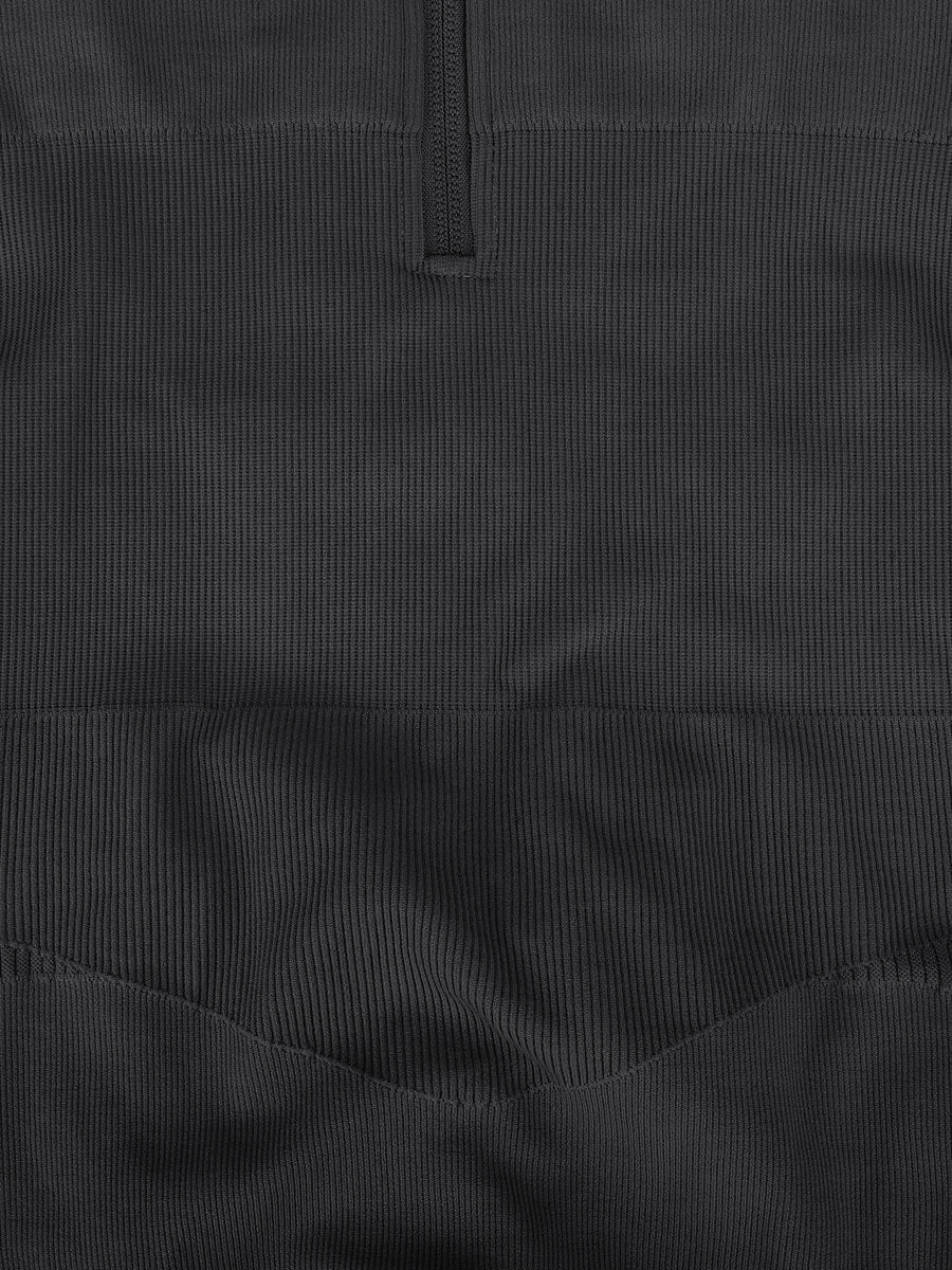 Well-in Vogue Seamless Zip Front Full-Length Racerback 2-in-1 Sport Shaping Jumpsuit