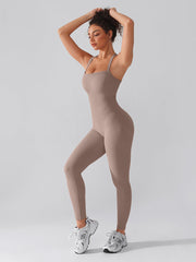 Well-in Vogue Seamless Sports Shaping 2 in 1 Waist and Tummy Control Bra-free Jumpsuit