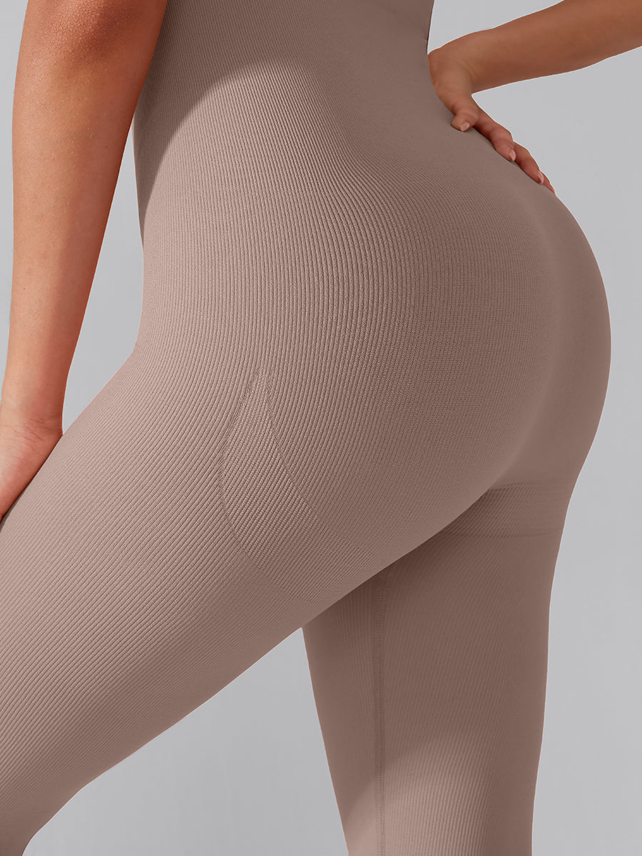 Well-in Vogue Seamless Sports Shaping 2 in 1 Waist and Tummy Control Bra-free Jumpsuit