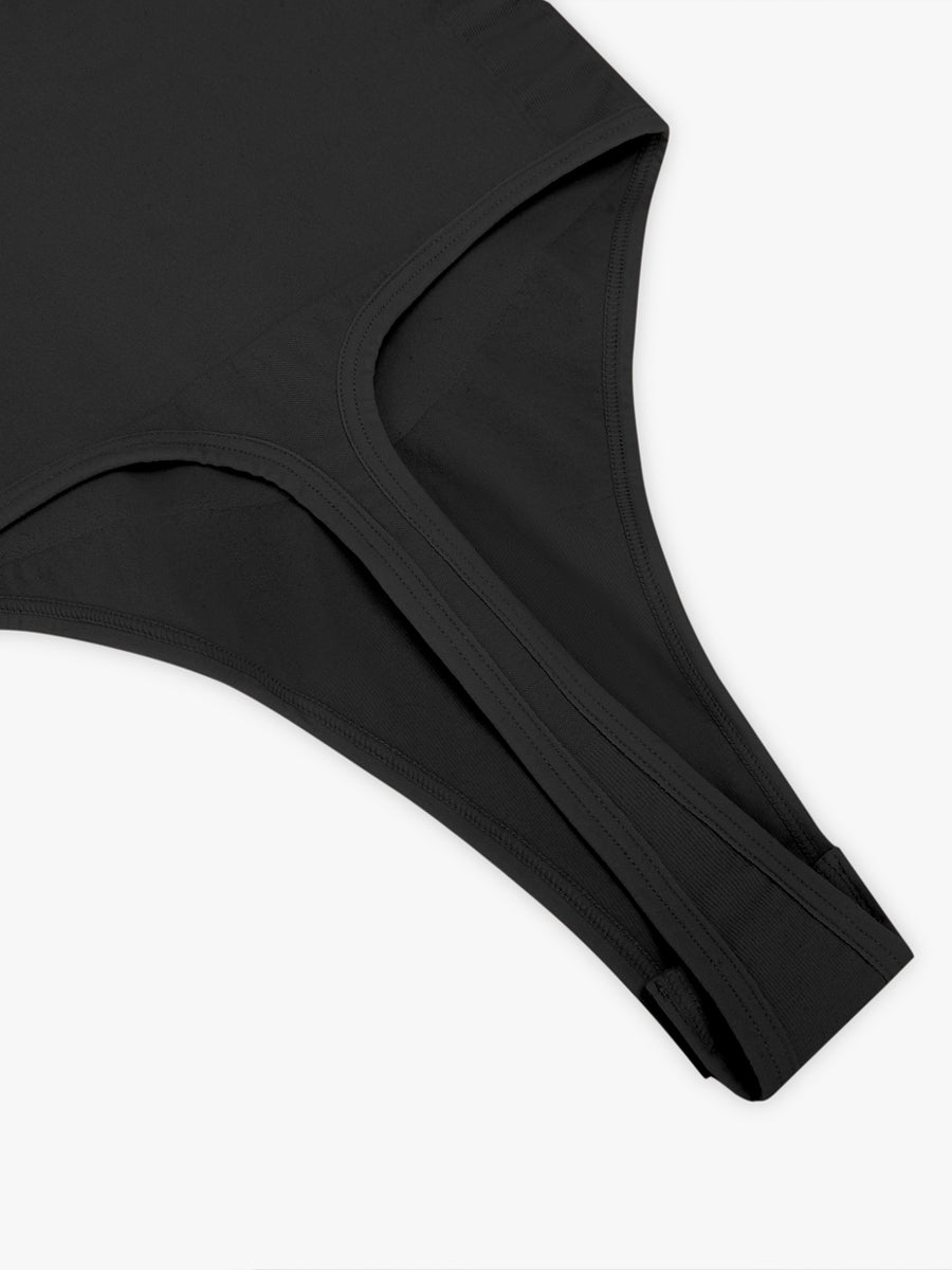 Well-in Vogue Seamless Plunge Chest Support Bodysuit with Clips Inside
