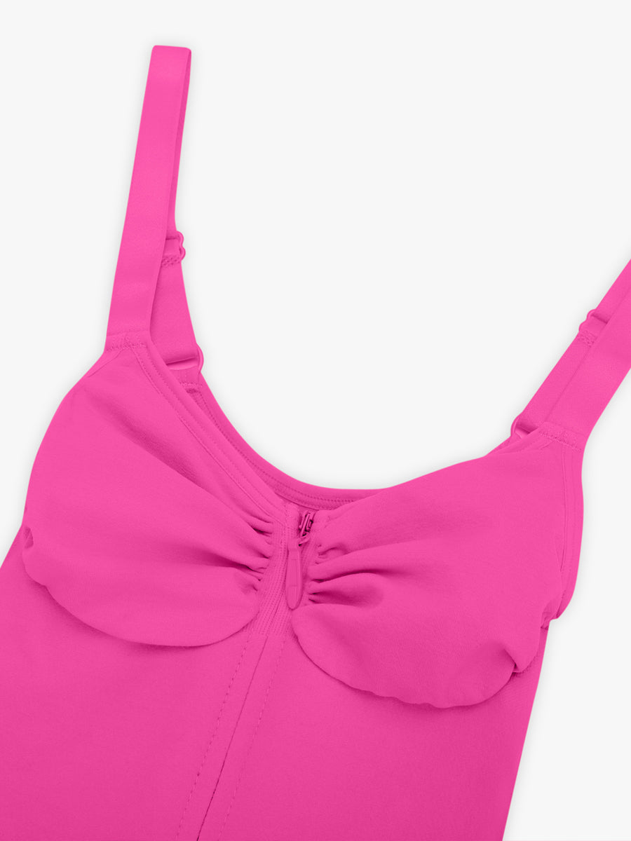 Well-in Vogue Seamless Plunge Chest Support Bodysuit with Clips Inside