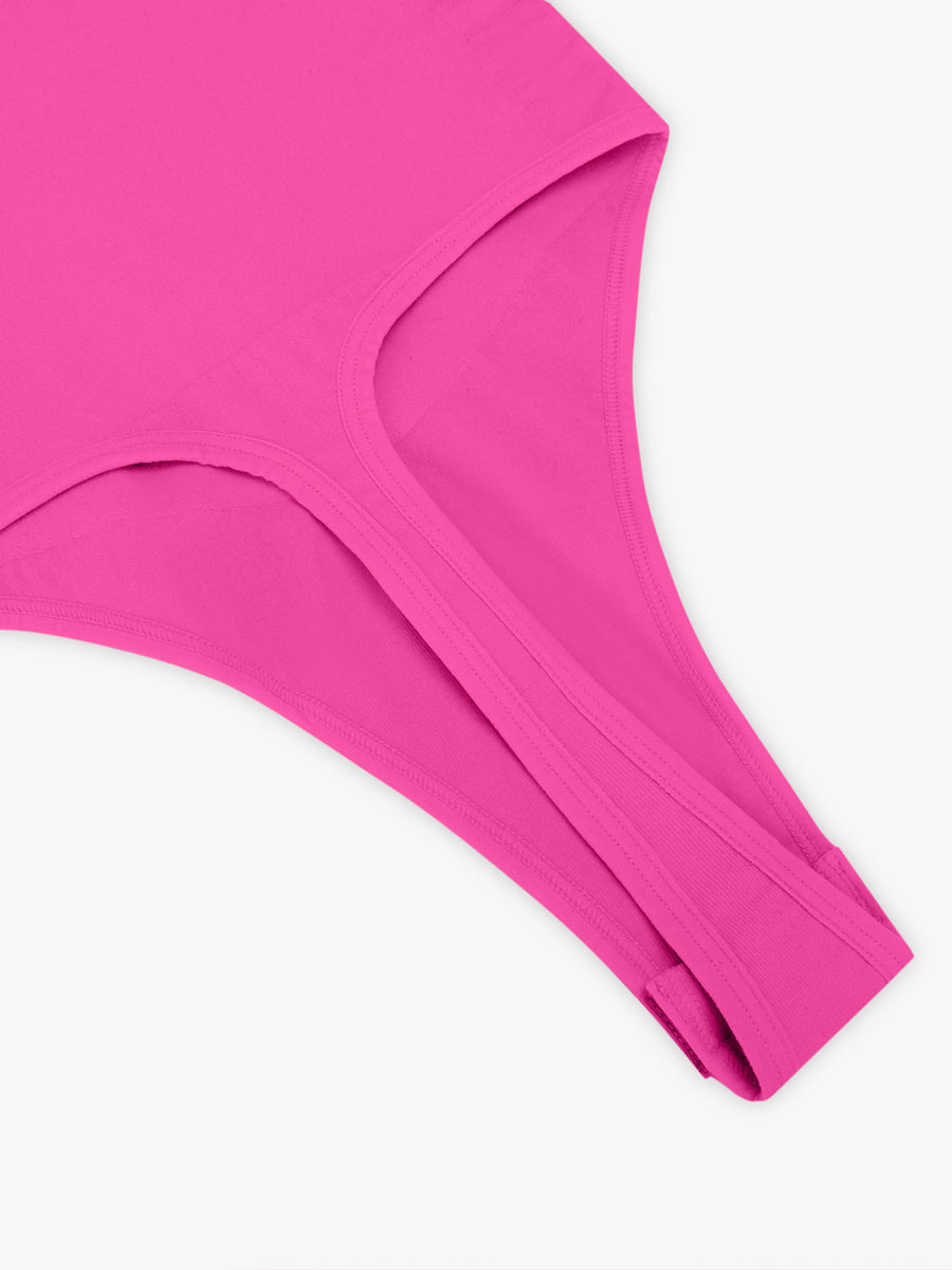 Well-in Vogue Seamless Plunge Chest Support Bodysuit with Clips Inside