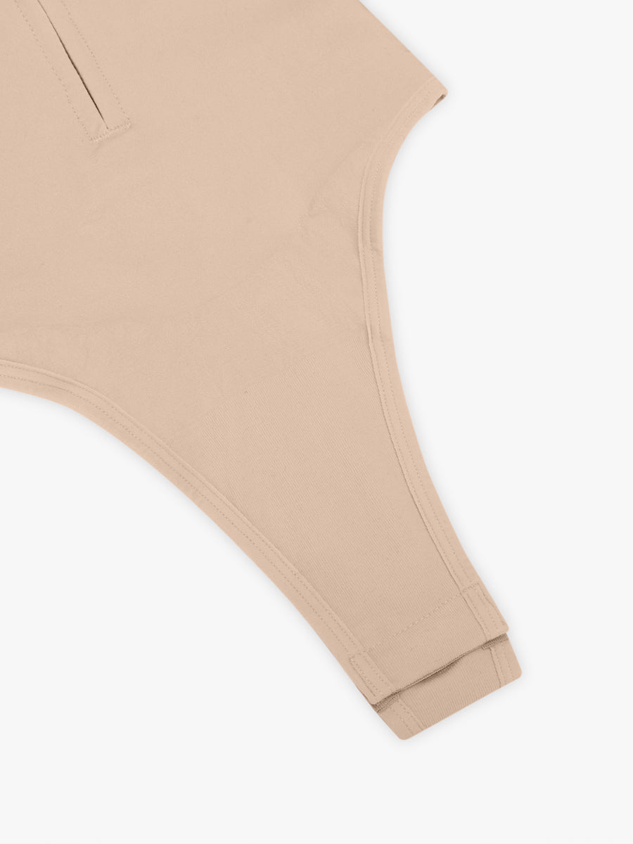 Well-in Vogue Seamless Plunge Chest Support Bodysuit with Clips Inside