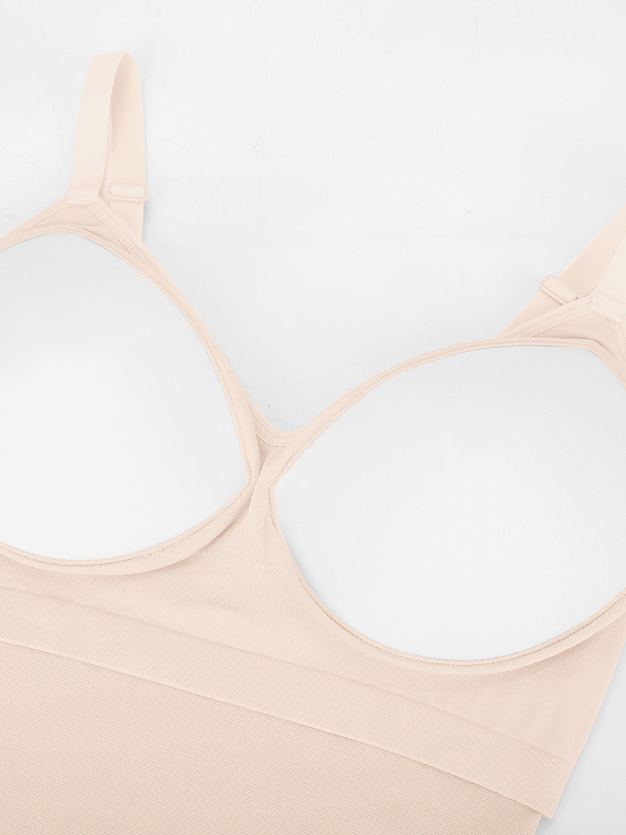 Well-in Vogue Seamless Built-in Bra Waist and Tummy Control Thong Bodysuit