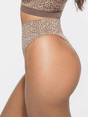 Well-in Vogue Leopard Print Seamless Tummy Control Crotch Antibacterial Briefs