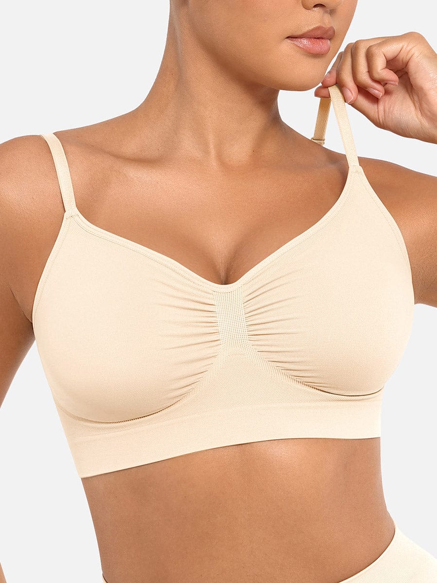 Well-in Vogue Wireless Supportive Shaping Bra with Adjustable Straps