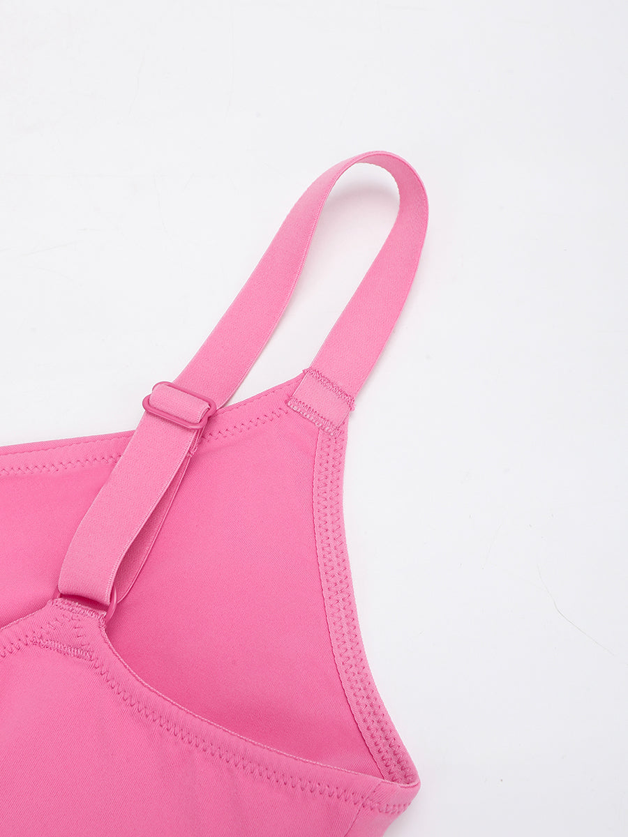 Well-in Vogue Seamless Comfort Underarm Smoothing V-Neck Bralette with Adjustable Straps
