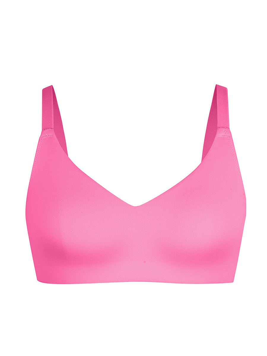 Well-in Vogue Seamless Comfort Underarm Smoothing V-Neck Bralette with Adjustable Straps