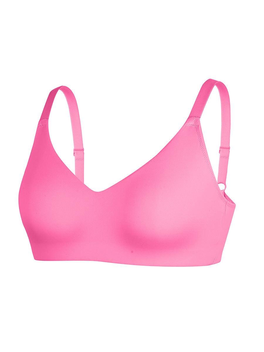 Well-in Vogue Seamless Comfort Underarm Smoothing V-Neck Bralette with Adjustable Straps
